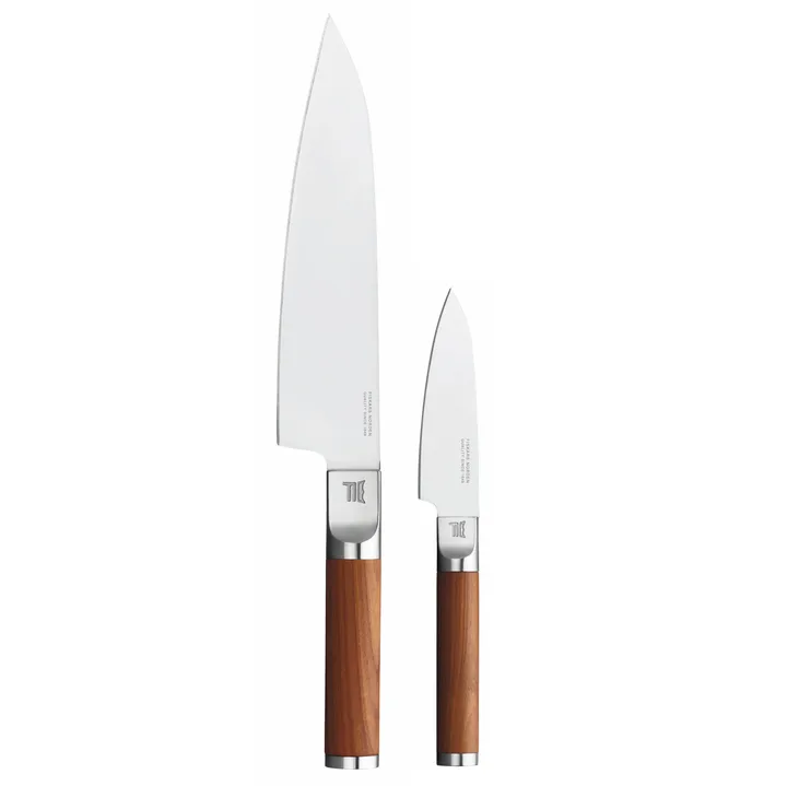 Set de cuchillos, cuchillo de chef + cuchillo para verduras Norden 2 piezas - Acero inoxidable-abedul - Fiskars