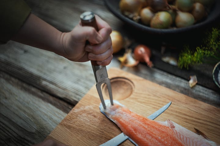 Tenedor de pescado Norden, acero inoxidable-abedul Fiskars