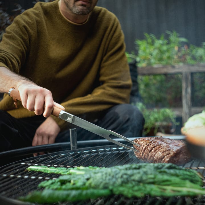 Tenedor grill Norden, acero inoxidable-abedul Fiskars