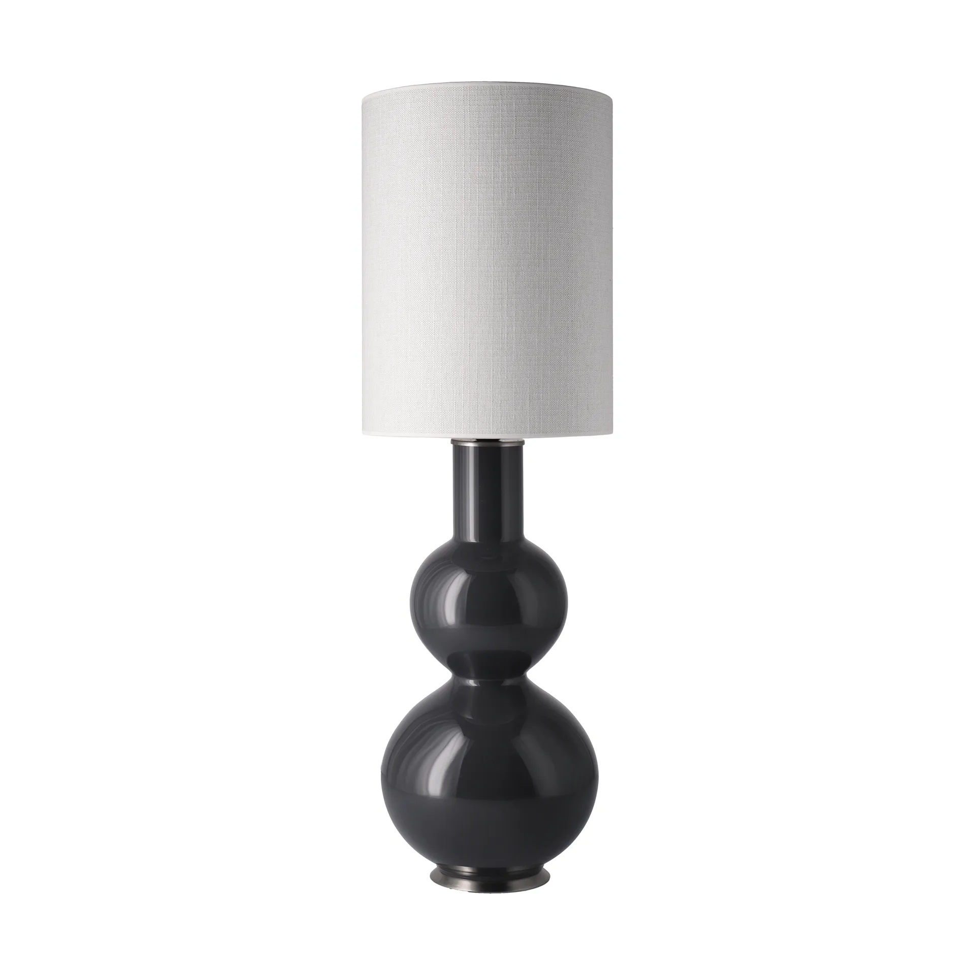 Lámpara de mesa Augusta base de lámpara gris, Babel Beige L Flavia Lamps