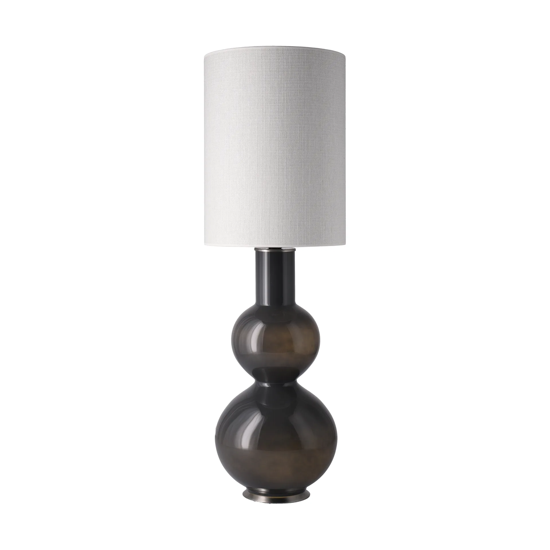 Lámpara de mesa Augusta base de lámpara gris, Babel Beige L Flavia Lamps