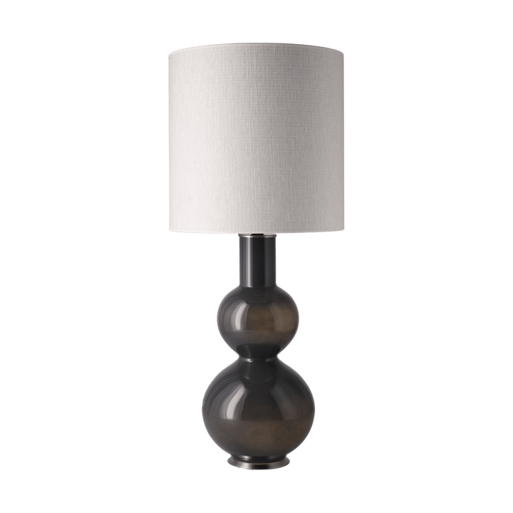 Lámpara de mesa Augusta base de lámpara gris, Babel Beige M Flavia Lamps