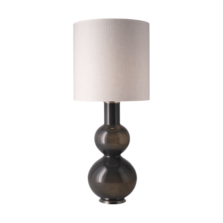 Lámpara de mesa Augusta base de lámpara gris, Babel Beige M Flavia Lamps