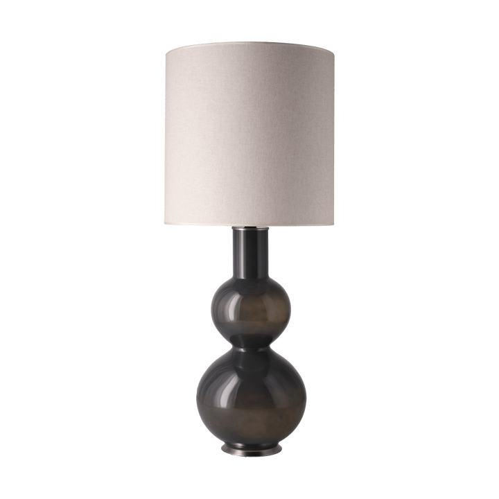 Lámpara de mesa Augusta base de lámpara gris, Milano Tostado M Flavia Lamps