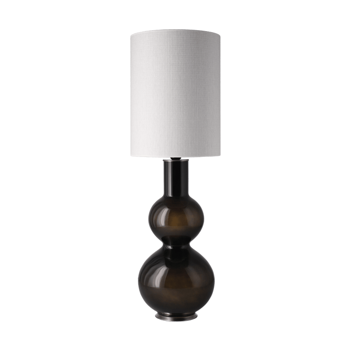 Lámpara de mesa Augusta base de lámpara negra, Babel Beige L Flavia Lamps