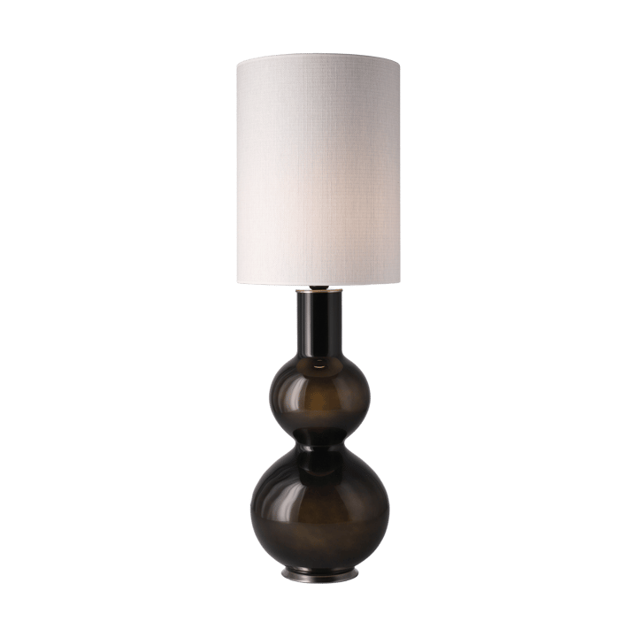 Lámpara de mesa Augusta base de lámpara negra, Babel Beige L Flavia Lamps