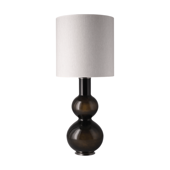 Lámpara de mesa Augusta base de lámpara negra, Babel Beige M Flavia Lamps