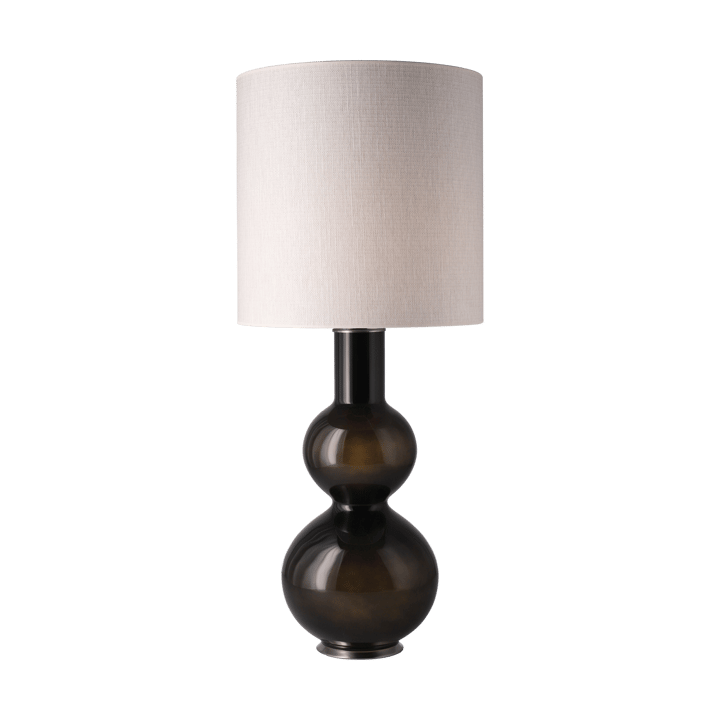Lámpara de mesa Augusta base de lámpara negra, Babel Beige M Flavia Lamps