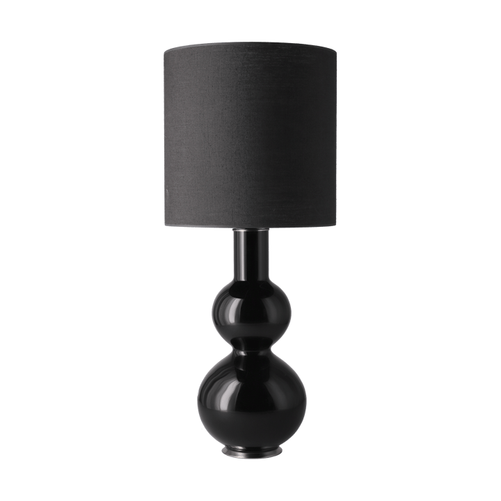 Lámpara de mesa Augusta base de lámpara negra - Lino Negro M - Flavia Lamps