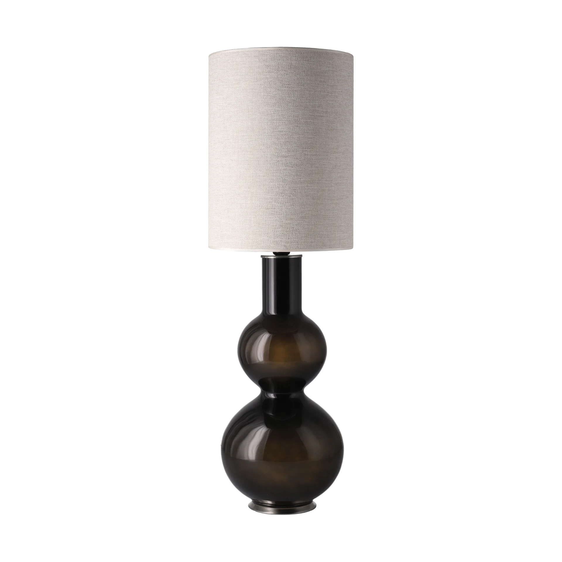 Lámpara de mesa Augusta base de lámpara negra, London Beige L Flavia Lamps