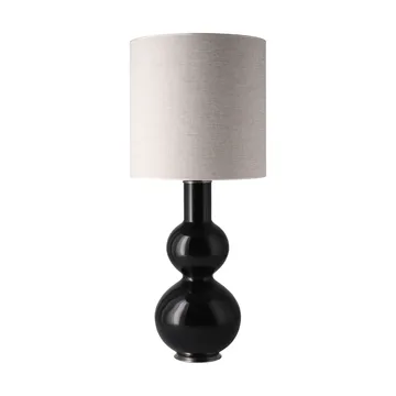 Lámpara de mesa Augusta base de lámpara negra - London Beige M - Flavia Lamps