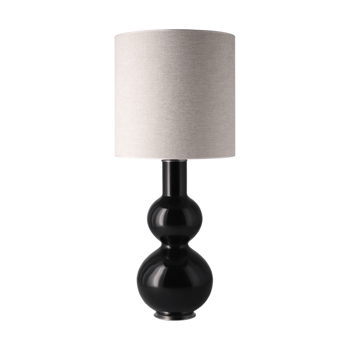 Lámpara de mesa Augusta base de lámpara negra - London Beige M - Flavia Lamps