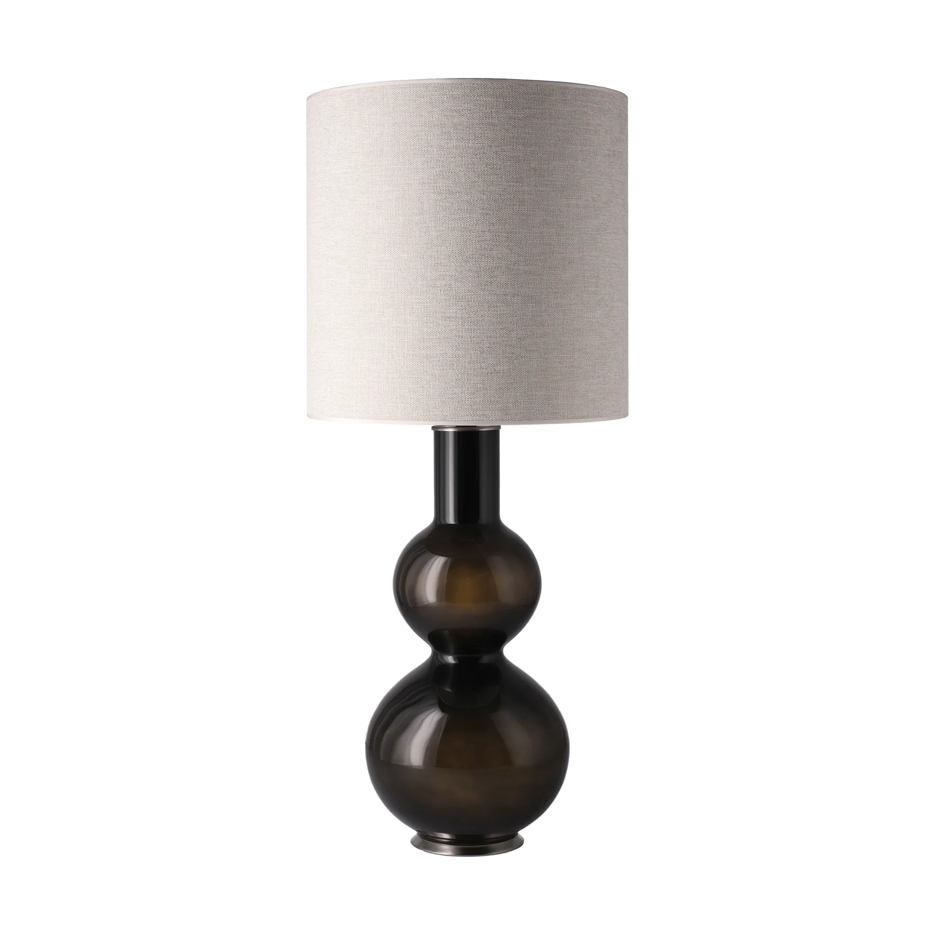 Lámpara de mesa Augusta base de lámpara negra, London Beige M Flavia Lamps