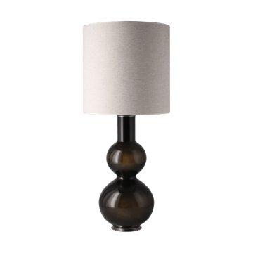 Lámpara de mesa Augusta base de lámpara negra - London Beige M - Flavia Lamps