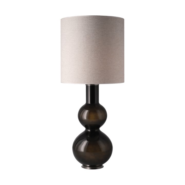 Lámpara de mesa Augusta base de lámpara negra, London Beige M Flavia Lamps