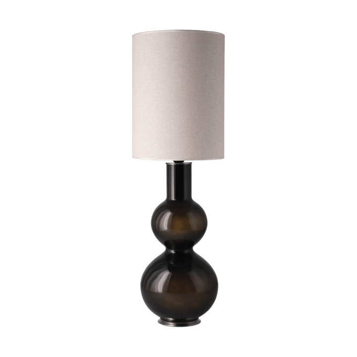 Lámpara de mesa Augusta base de lámpara negra, Milano Tostado L Flavia Lamps
