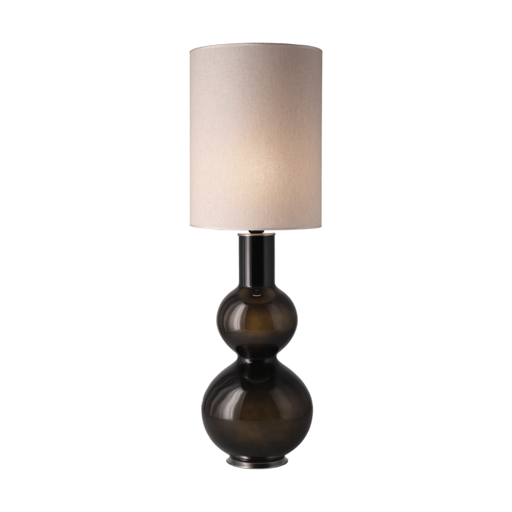 Lámpara de mesa Augusta base de lámpara negra, Milano Tostado L Flavia Lamps