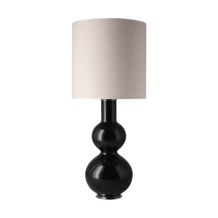 Lámpara de mesa Augusta base de lámpara negra - Milano Tostado M - Flavia Lamps