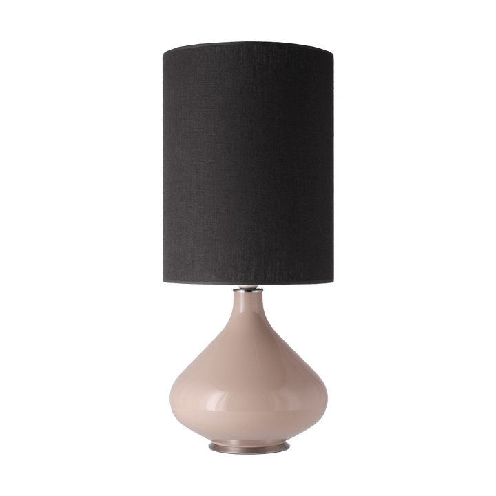 Lámpara de mesa Flavia base de lámpara beige - Lino Negro L - Flavia Lamps