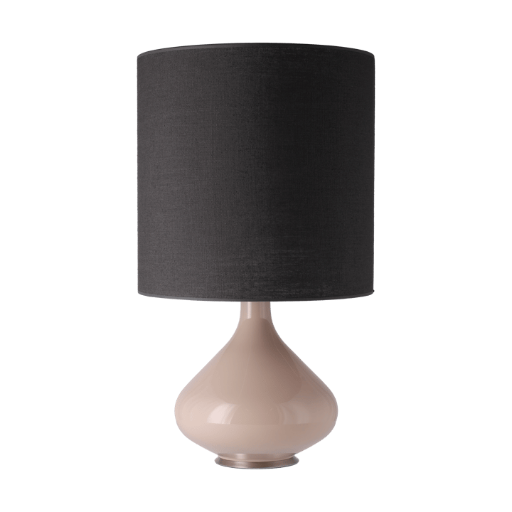 Lámpara de mesa Flavia base de lámpara beige - Lino Negro M - Flavia Lamps