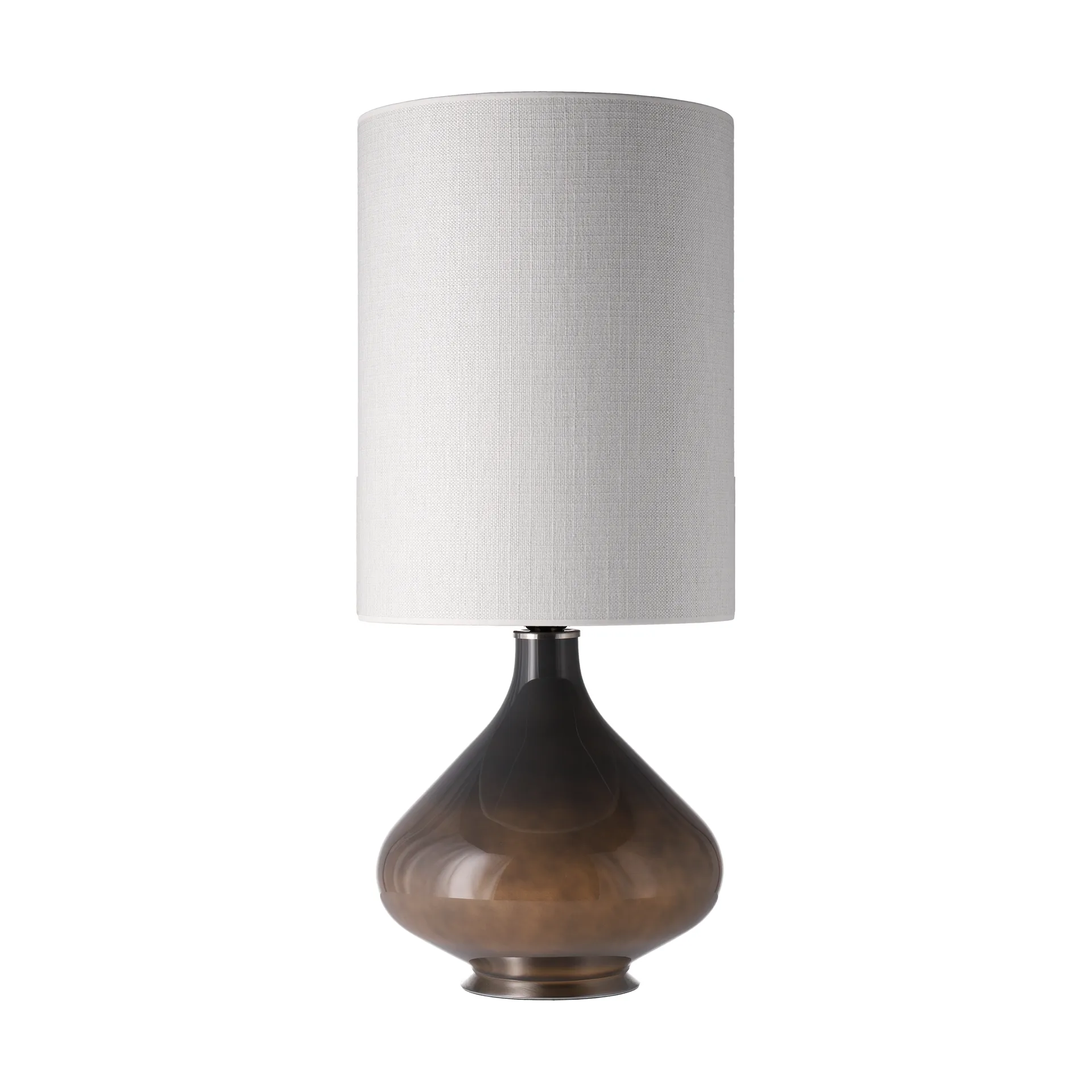 Lámpara de mesa Flavia base de lámpara gris, Babel Beige L Flavia Lamps