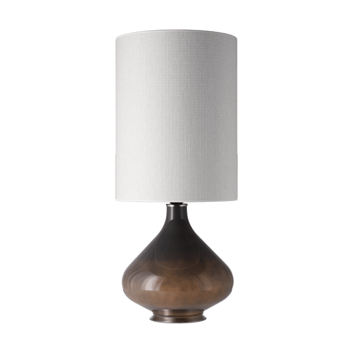 Lámpara de mesa Flavia base de lámpara gris, Babel Beige L Flavia Lamps