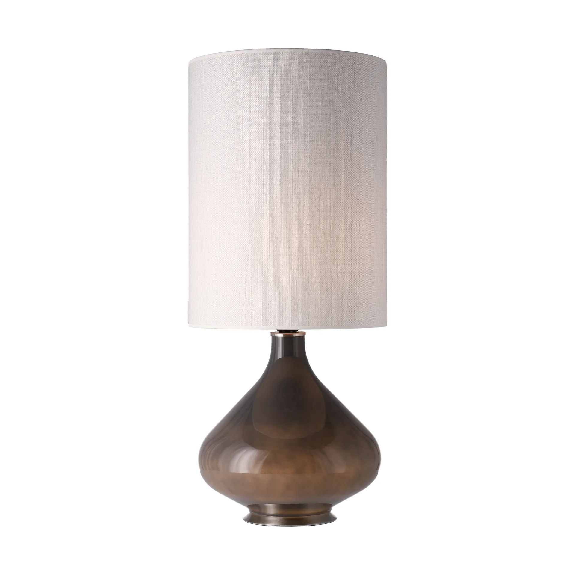 Lámpara de mesa Flavia base de lámpara gris, Babel Beige L Flavia Lamps