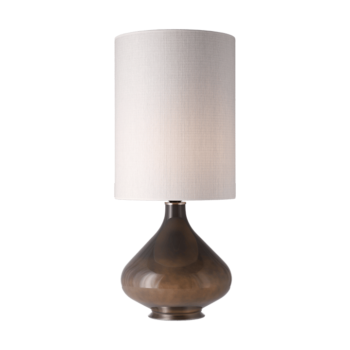 Lámpara de mesa Flavia base de lámpara gris, Babel Beige L Flavia Lamps