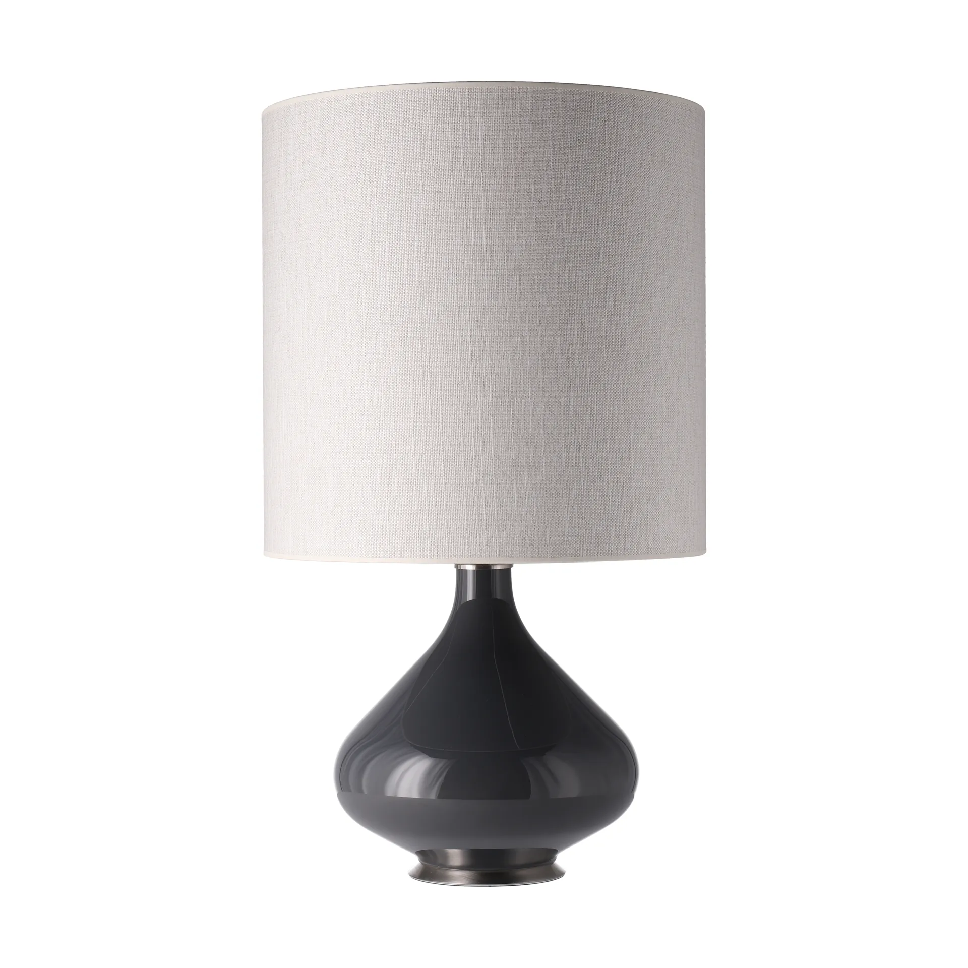 Lámpara de mesa Flavia base de lámpara gris, Babel Beige M Flavia Lamps