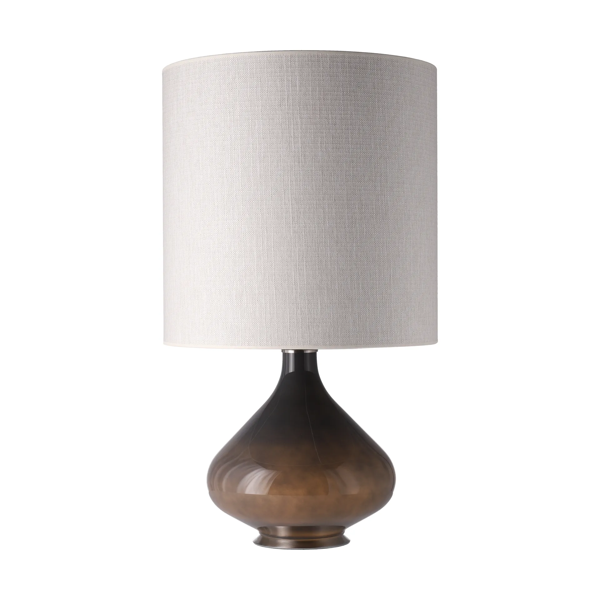 Lámpara de mesa Flavia base de lámpara gris, Babel Beige M Flavia Lamps