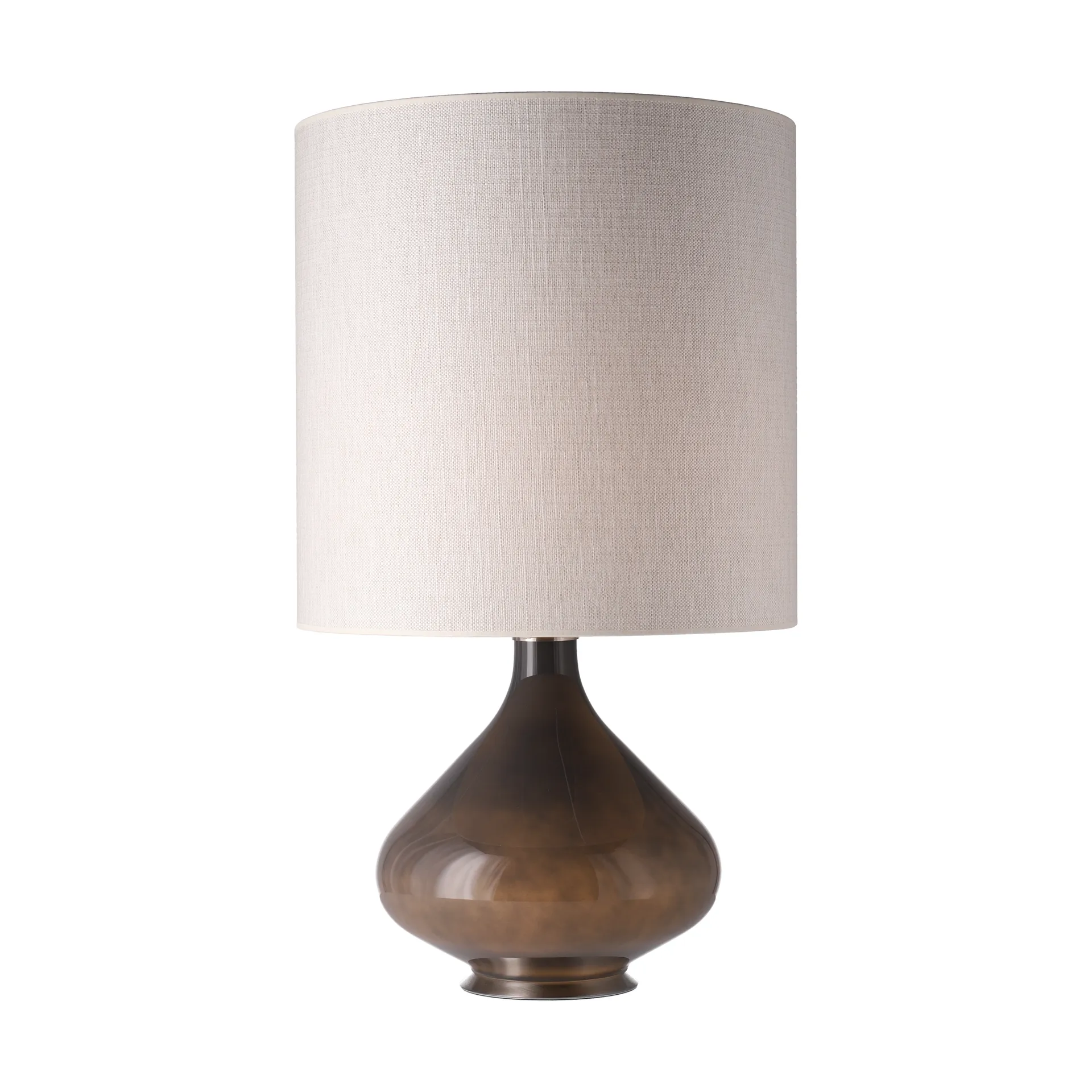Lámpara de mesa Flavia base de lámpara gris, Babel Beige M Flavia Lamps