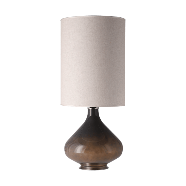 Lámpara de mesa Flavia base de lámpara gris, Milano Tostado L Flavia Lamps