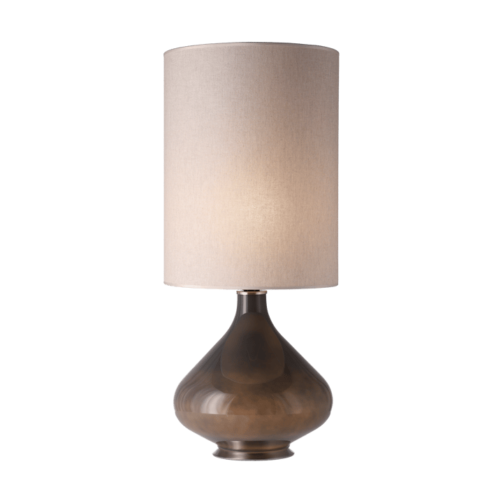 Lámpara de mesa Flavia base de lámpara gris, Milano Tostado L Flavia Lamps