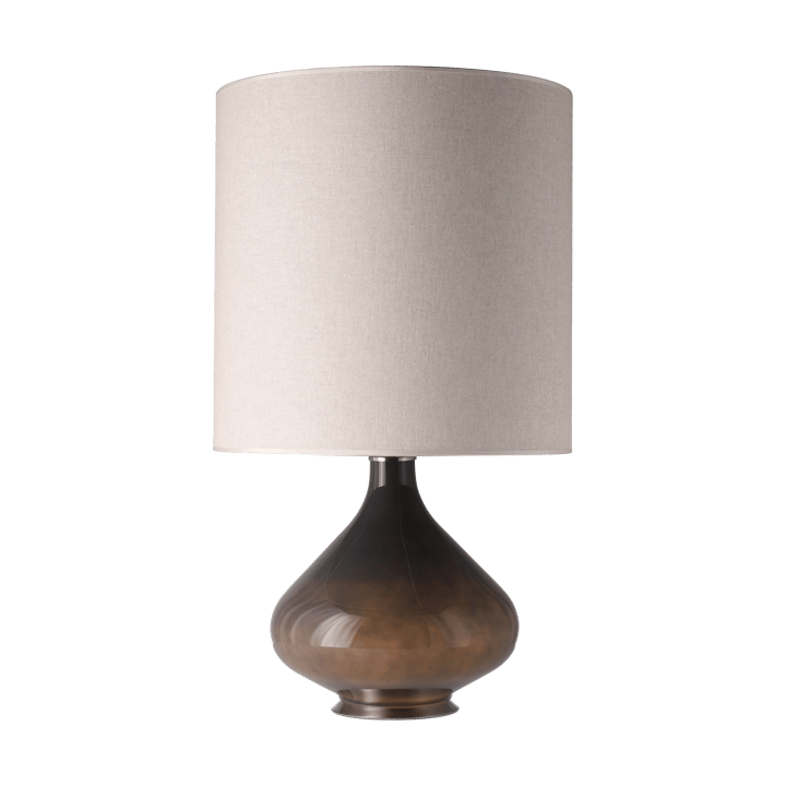 Lámpara de mesa Flavia base de lámpara gris, Milano Tostado M Flavia Lamps