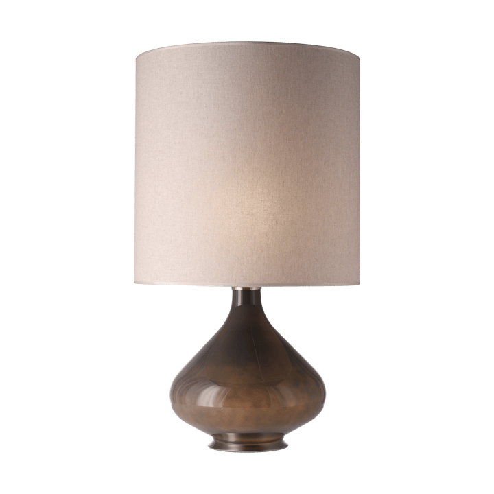 Lámpara de mesa Flavia base de lámpara gris, Milano Tostado M Flavia Lamps