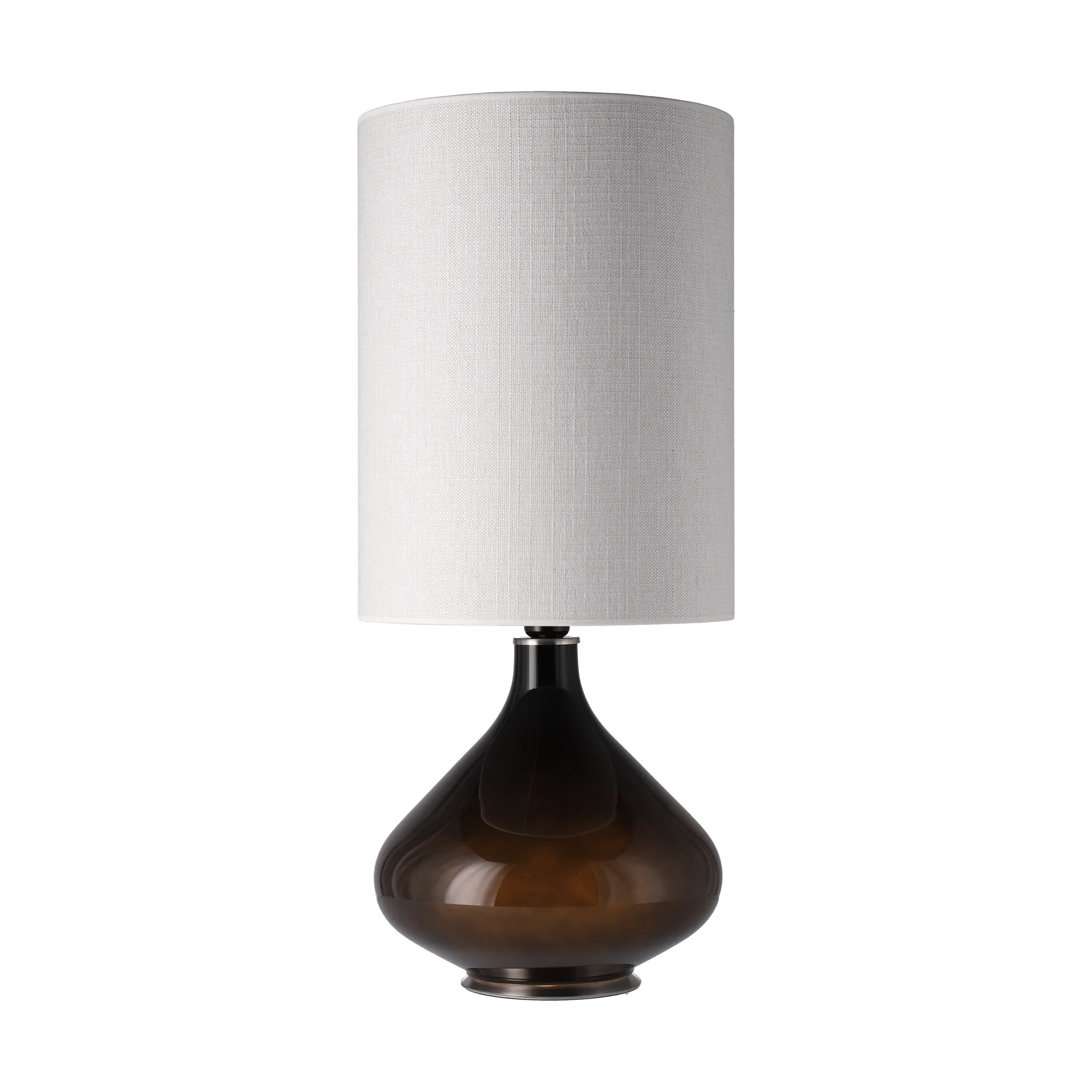 Lámpara de mesa Flavia base de lámpara negra, Babel Beige L Flavia Lamps