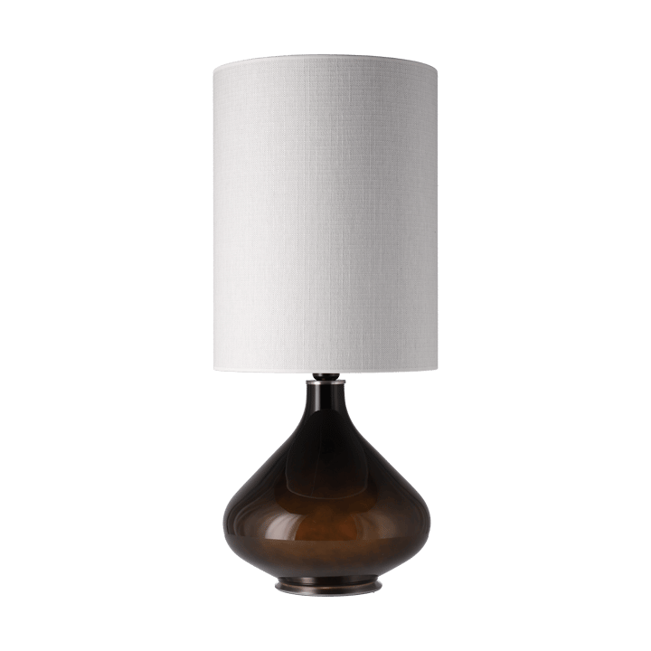 Lámpara de mesa Flavia base de lámpara negra, Babel Beige L Flavia Lamps