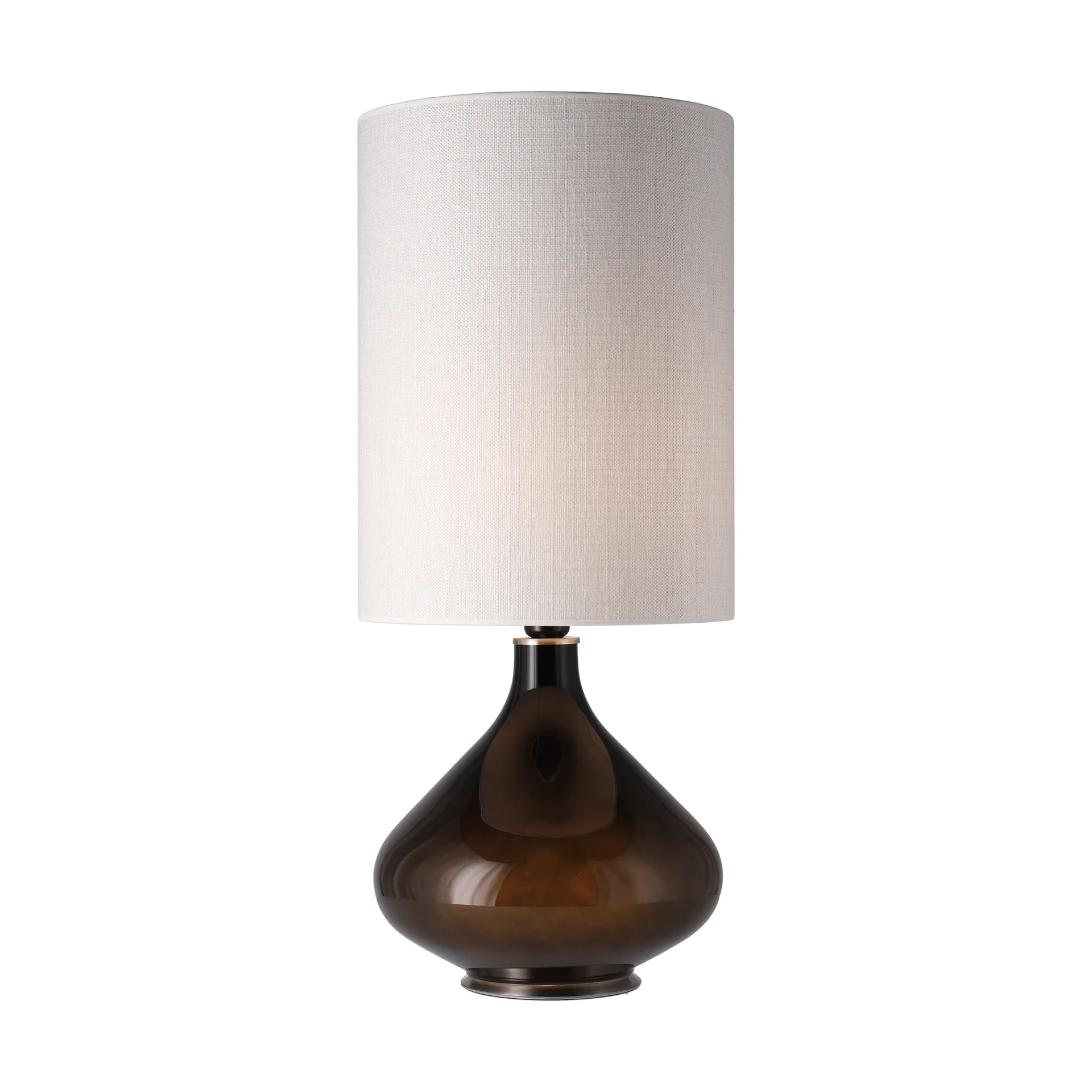 Lámpara de mesa Flavia base de lámpara negra, Babel Beige L Flavia Lamps