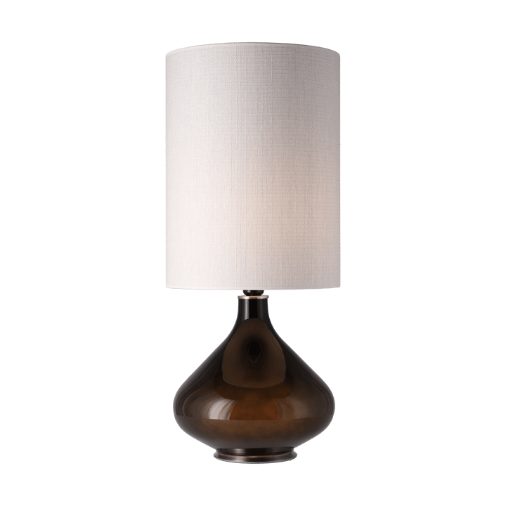 Lámpara de mesa Flavia base de lámpara negra, Babel Beige L Flavia Lamps