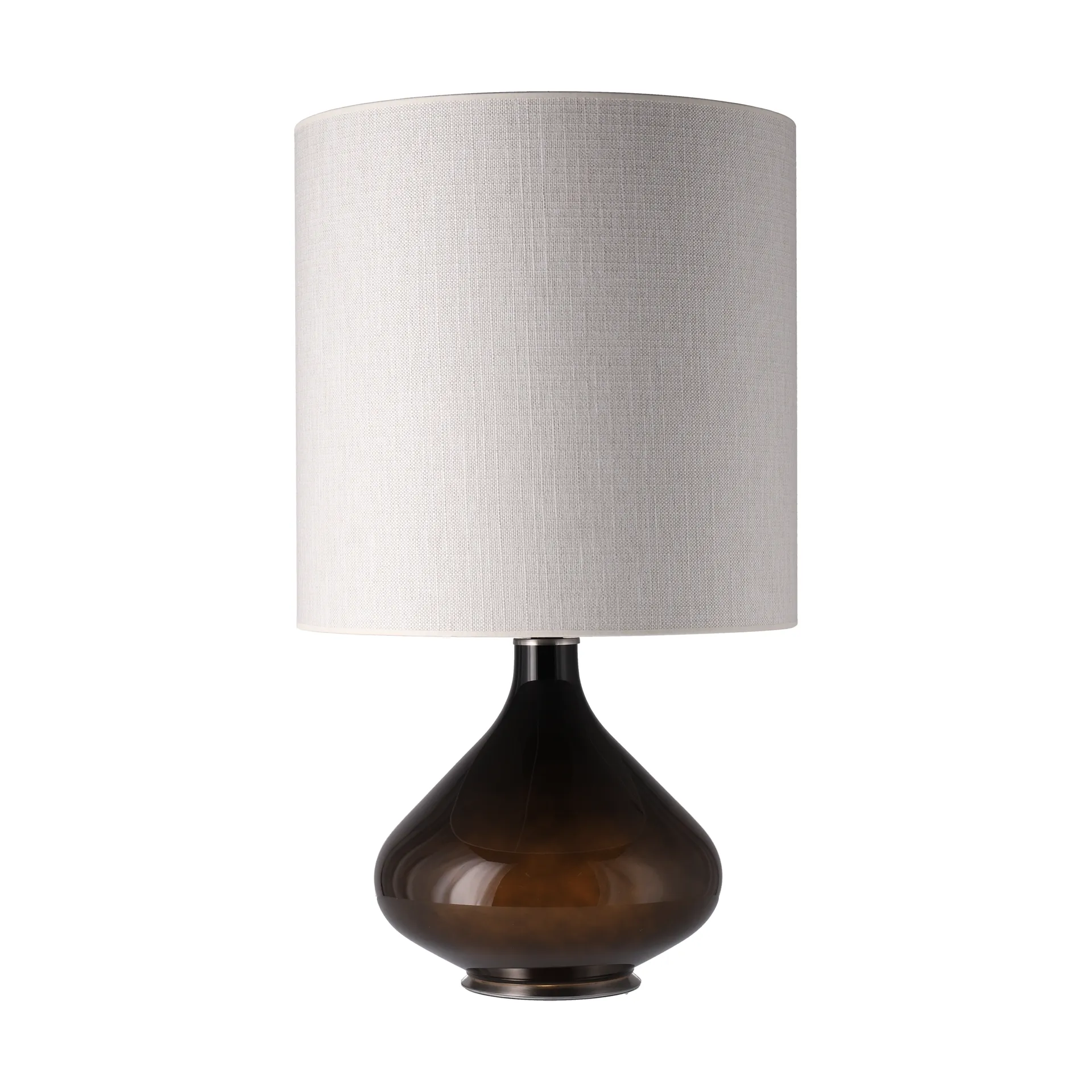 Lámpara de mesa Flavia base de lámpara negra, Babel Beige M Flavia Lamps