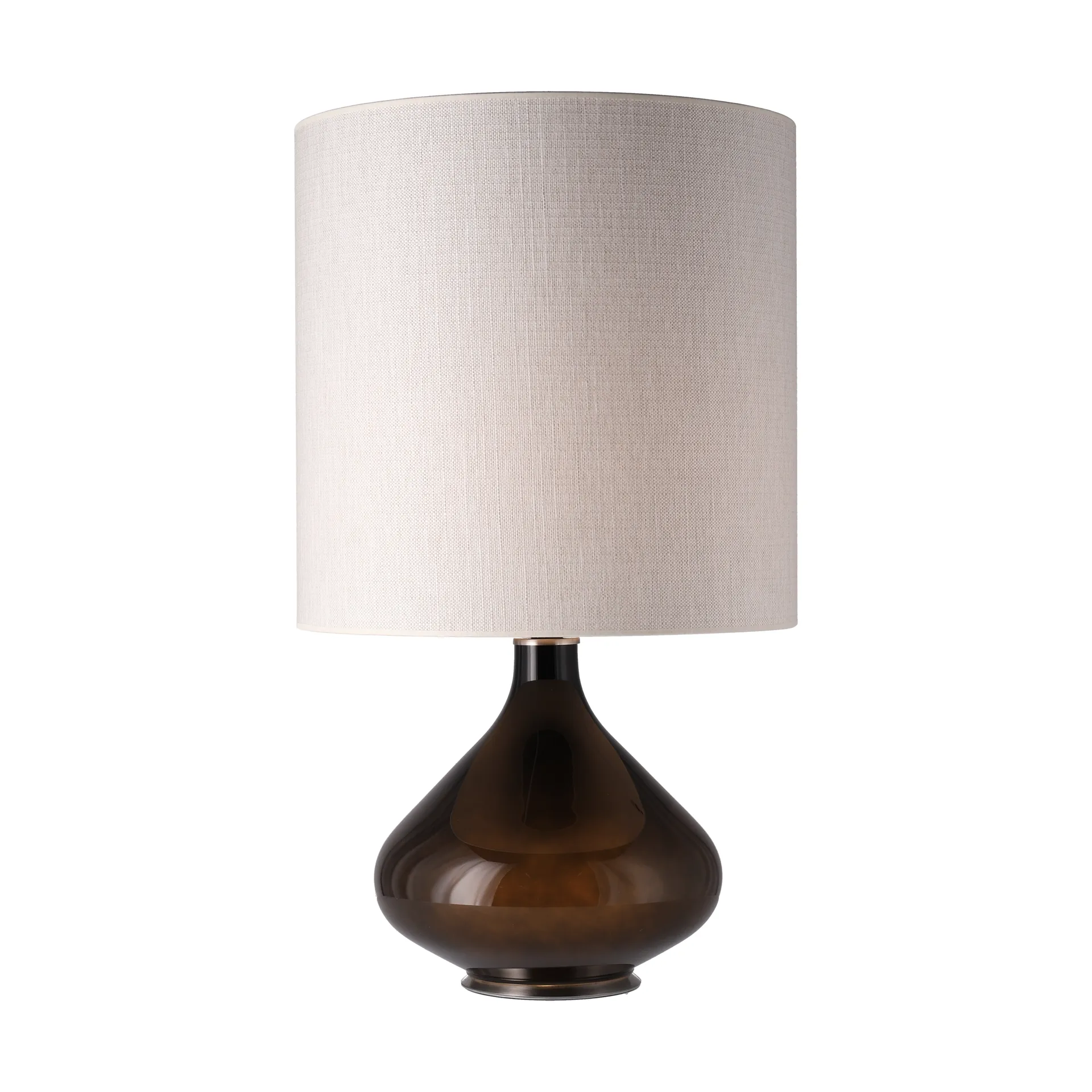 Lámpara de mesa Flavia base de lámpara negra, Babel Beige M Flavia Lamps