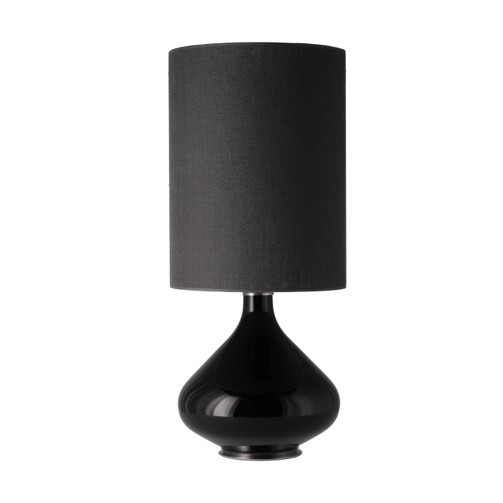 Lámpara de mesa Flavia base de lámpara negra - Lino Negro L - Flavia Lamps
