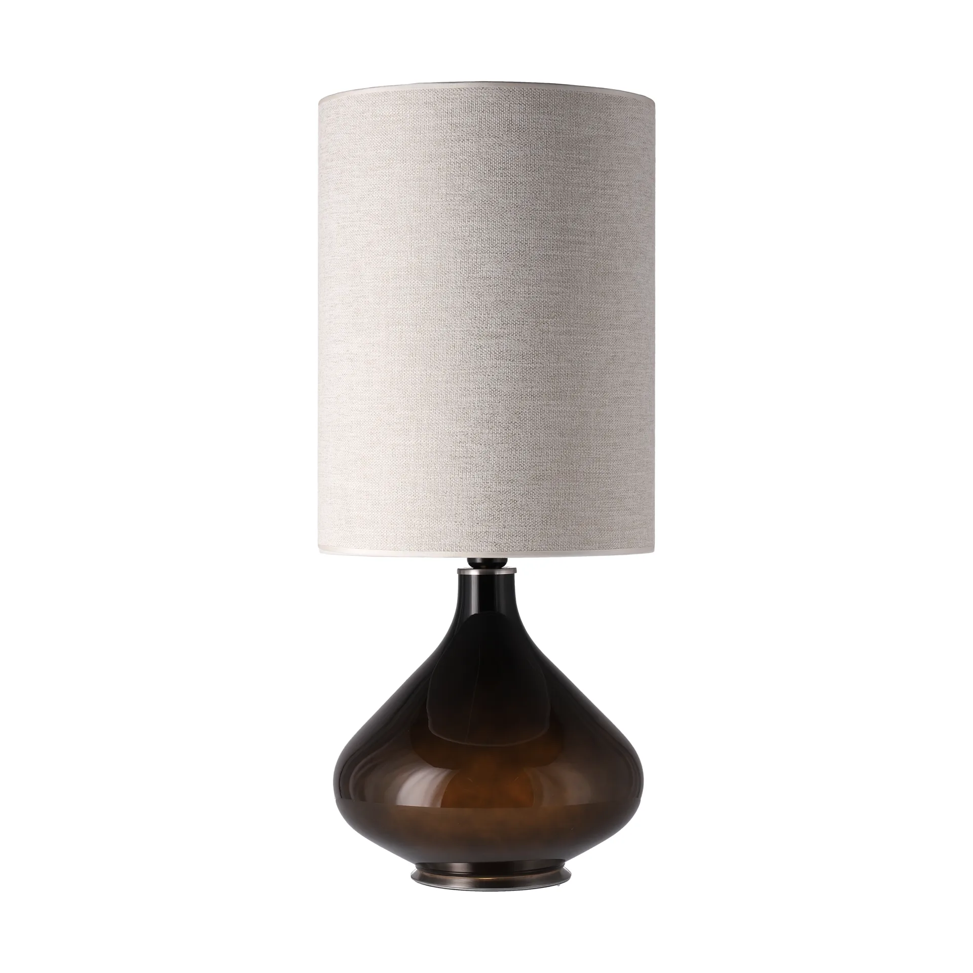 Lámpara de mesa Flavia base de lámpara negra, London Beige L Flavia Lamps