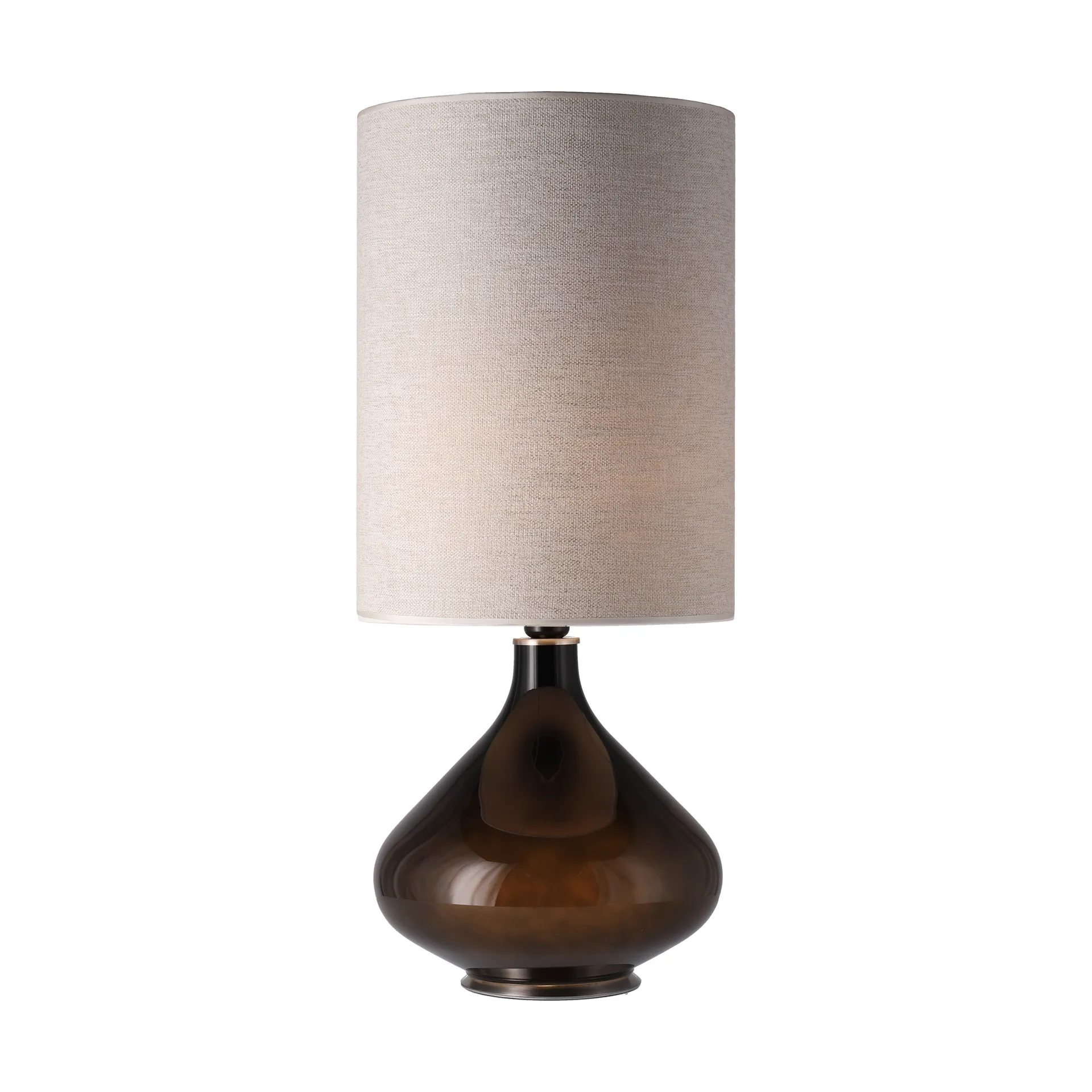 Lámpara de mesa Flavia base de lámpara negra, London Beige L Flavia Lamps