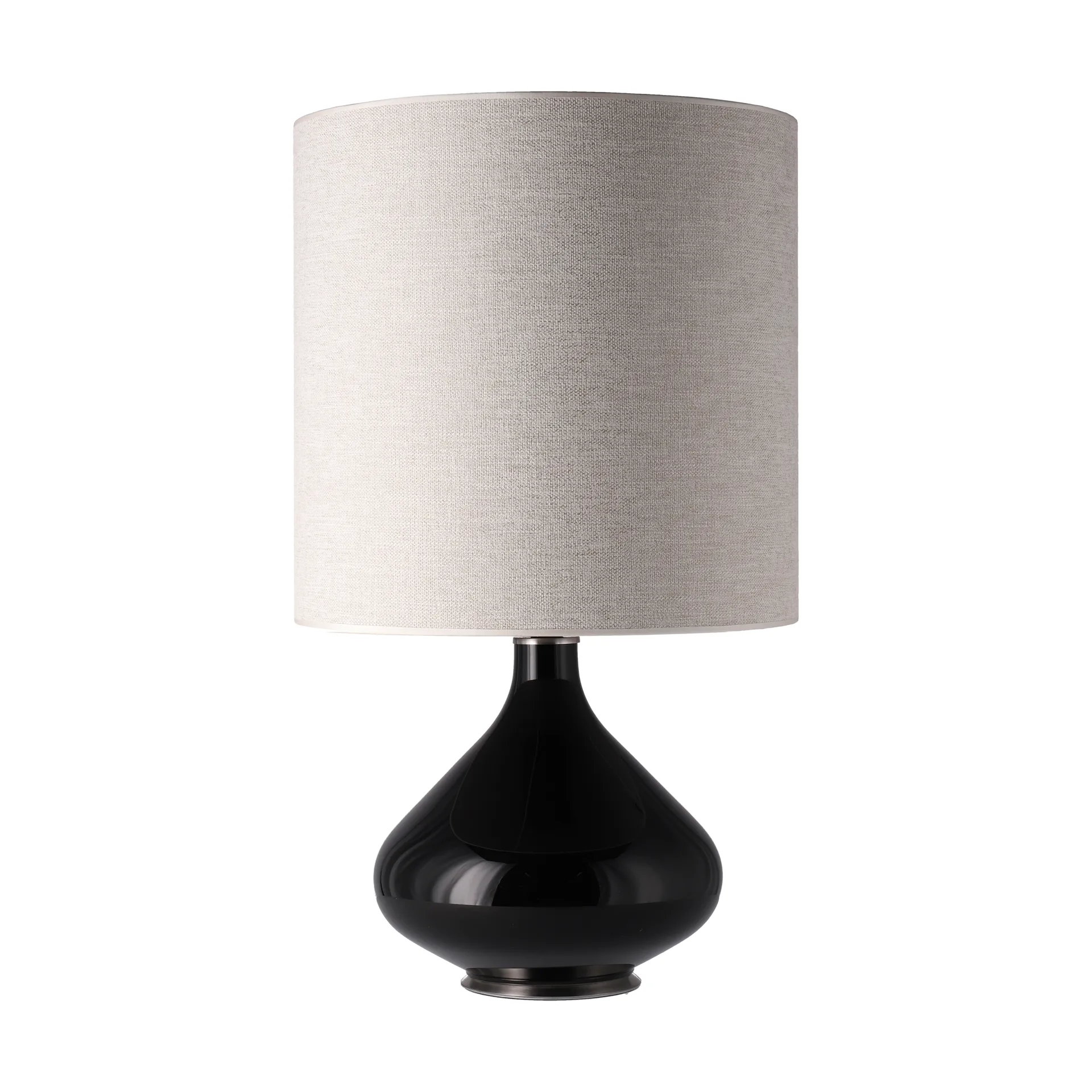 Lámpara de mesa Flavia base de lámpara negra, London Beige M Flavia Lamps