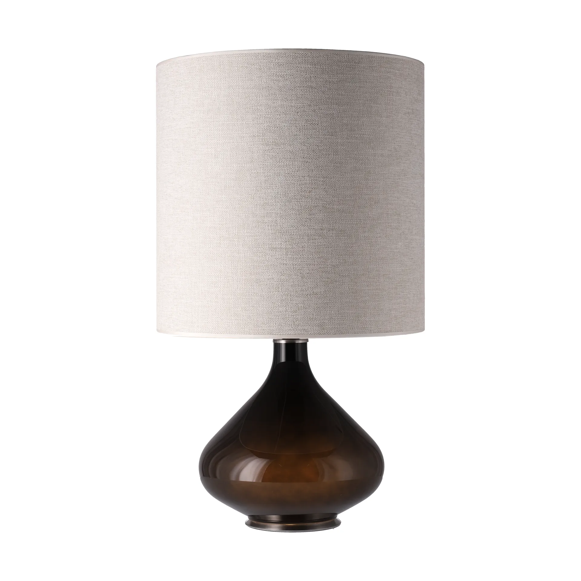 Lámpara de mesa Flavia base de lámpara negra, London Beige M Flavia Lamps