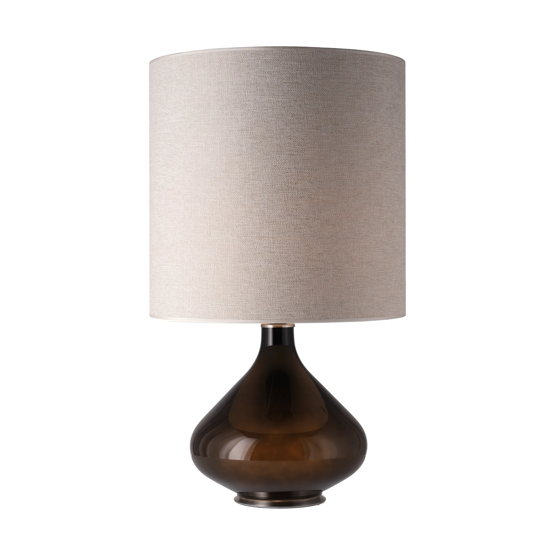 Lámpara de mesa Flavia base de lámpara negra, London Beige M Flavia Lamps