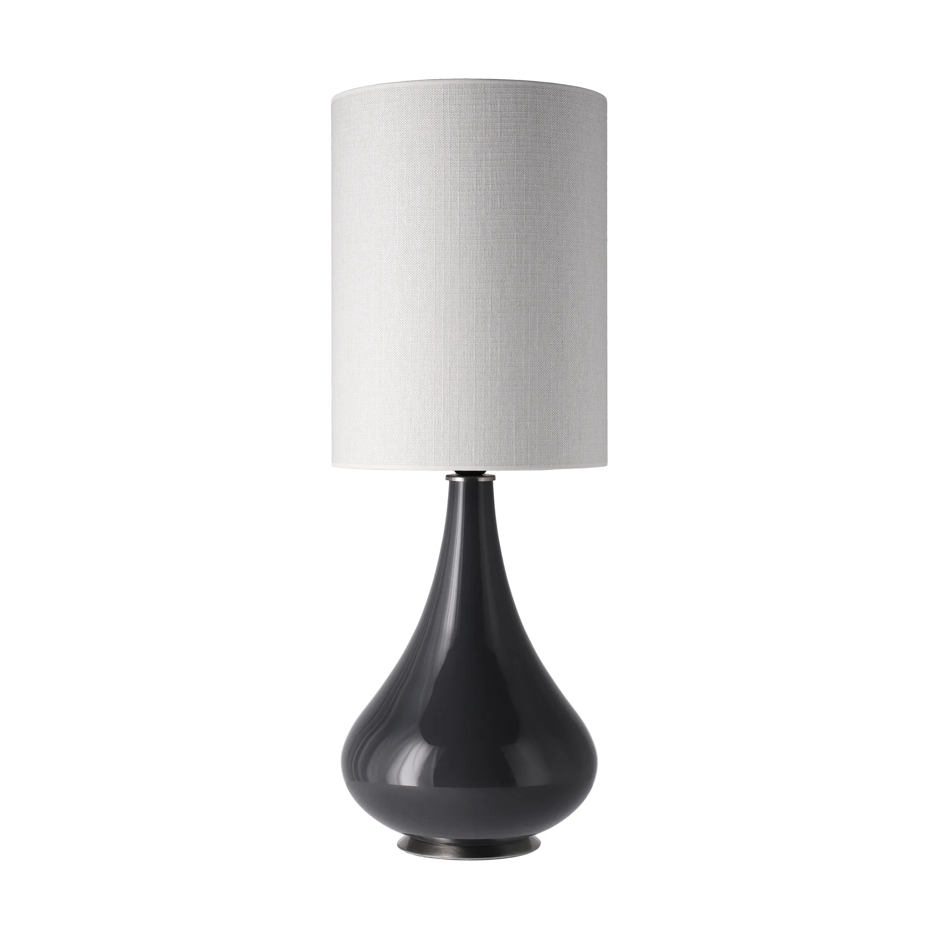Lámpara de mesa Renata base de lámpara gris, Babel Beige L Flavia Lamps