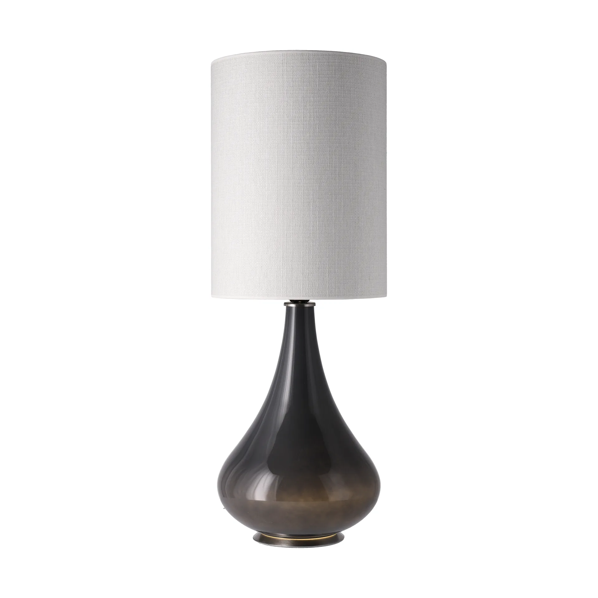 Lámpara de mesa Renata base de lámpara gris, Babel Beige L Flavia Lamps