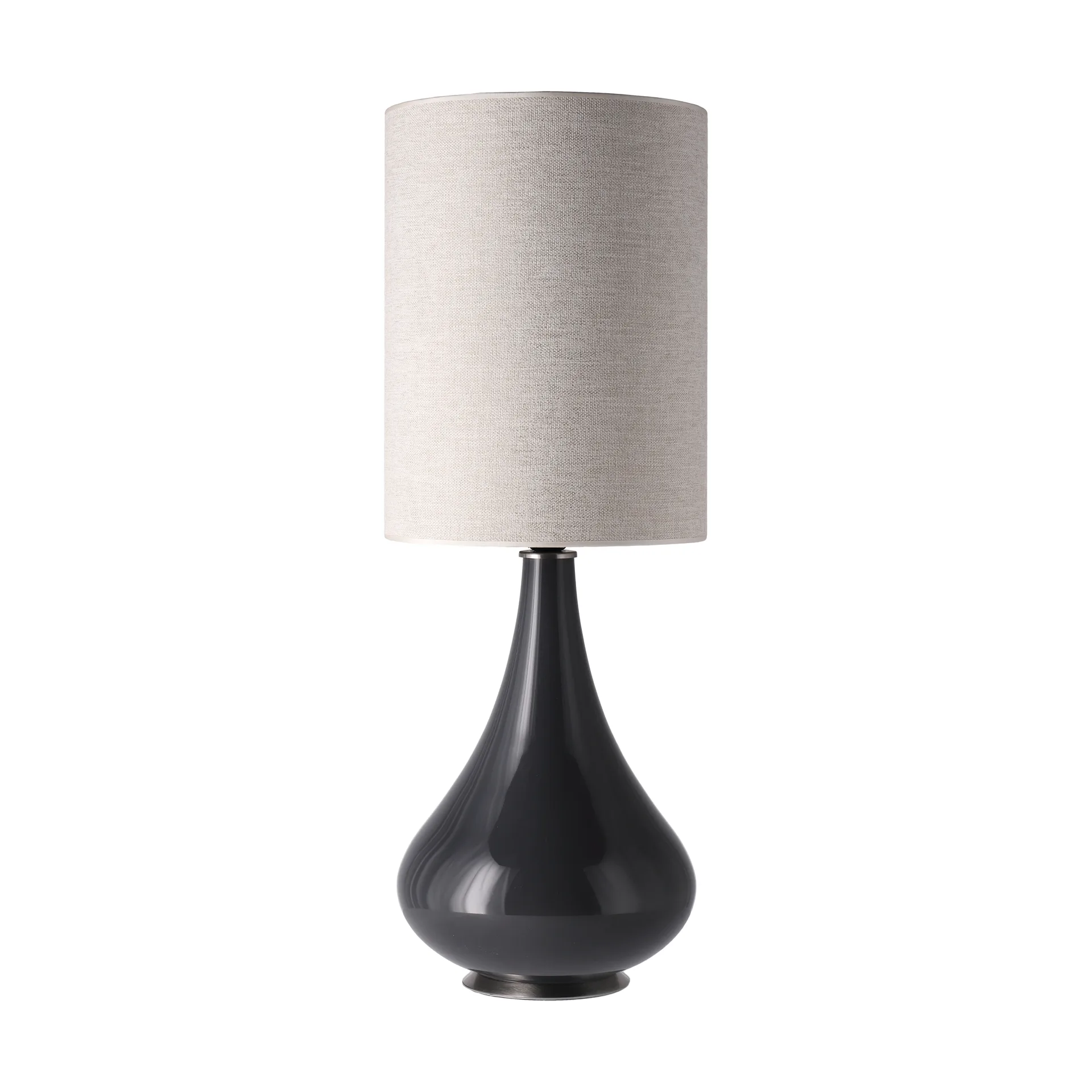 Lámpara de mesa Renata base de lámpara gris, London Beige L Flavia Lamps